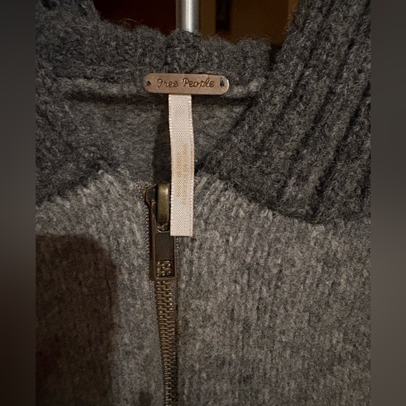 Free People Charcoal Sweater with Butterfly Design - Picture 3 of 5